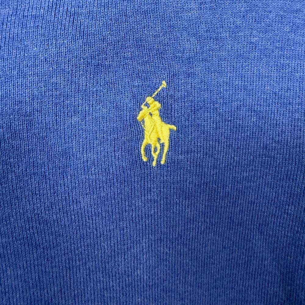 Polo Ralph Lauren Pima Cotton V-Neck Sweater Vest Blue Size M - Picture 2 of 7